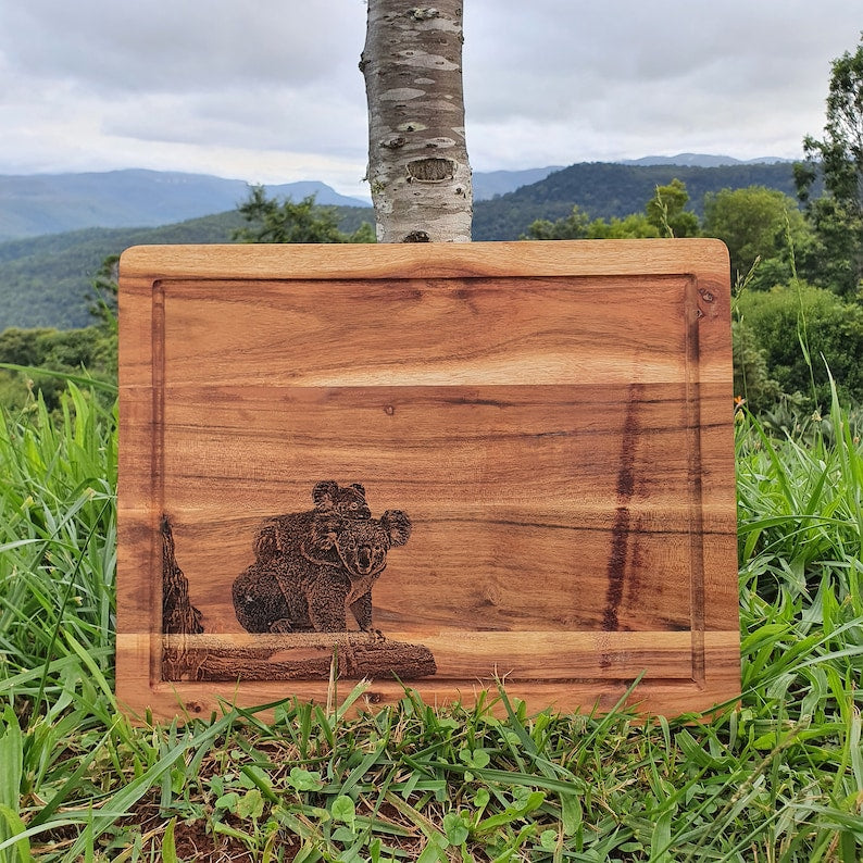 Koala Australian Native Engraved Cutting Chopping Serving Board