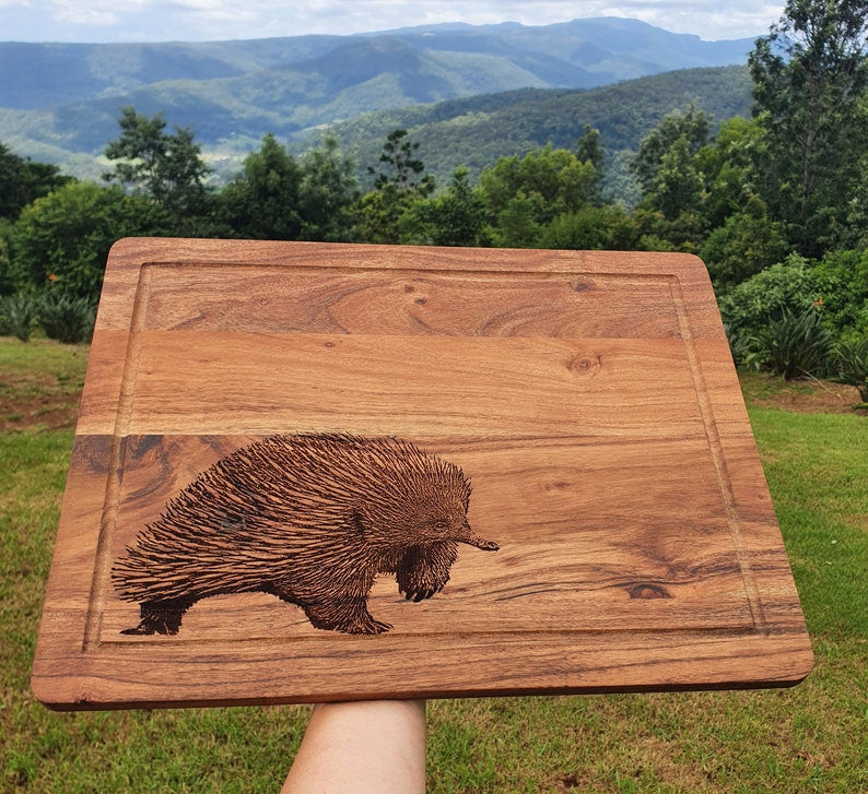 Echidna Australian Native Engraved Cutting Chopping Serving Board