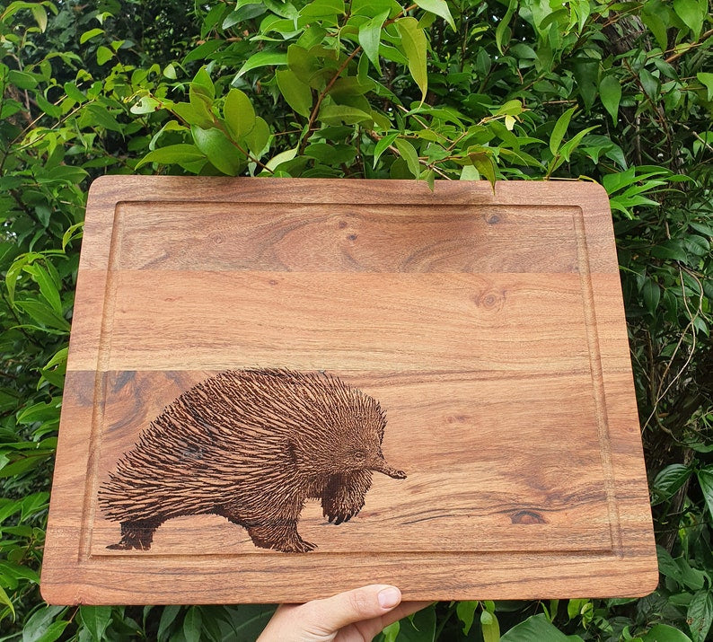 Echidna Australian Native Engraved Cutting Chopping Serving Board