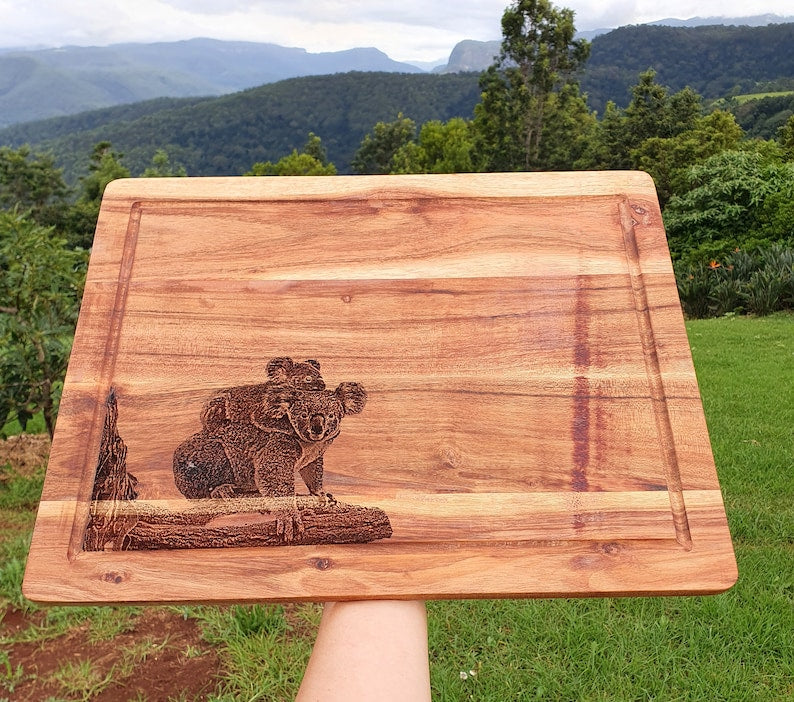 Koala Australian Native Engraved Cutting Chopping Serving Board