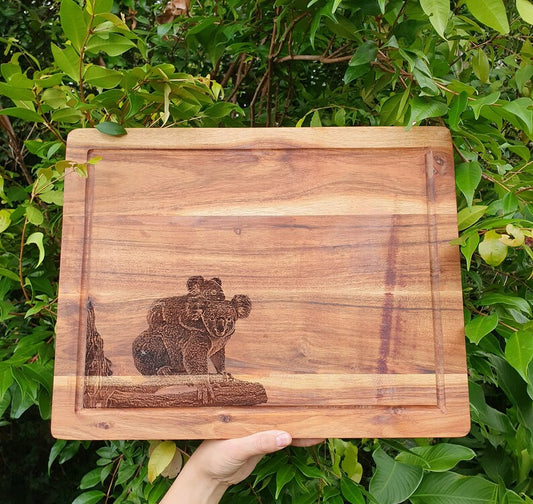 Koala Australian Native Engraved Cutting Chopping Serving Board