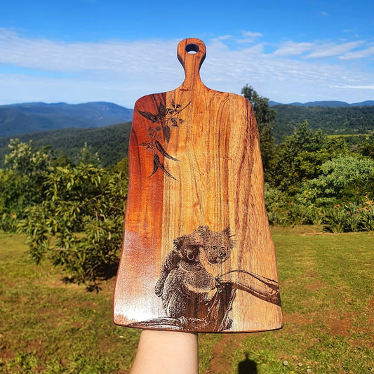 Koala Custom Engraved Australian Native Chopping Cutting Serving Board