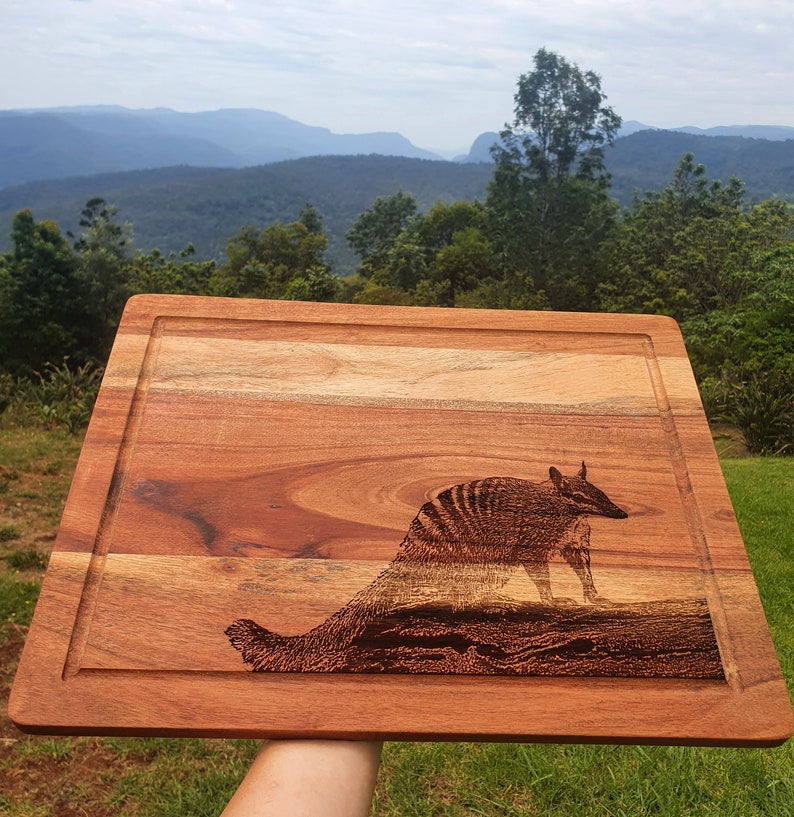 Numbat Custom Engraved Australian Native Cutting Chopping Cutting Serving Board