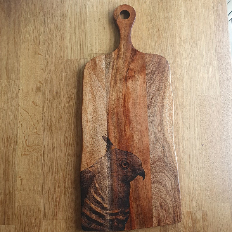 Pacific Baza Custom Engraved Australian Native Hardwood Chopping/Cutting/Serving Paddle Board