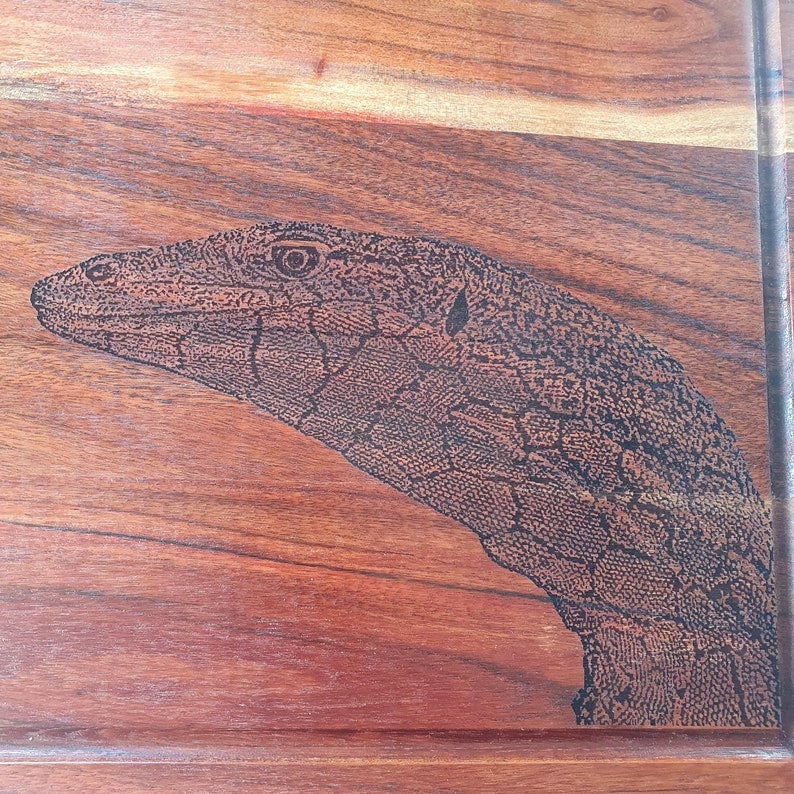 Perentie Monitor Australian Native Engraved Cutting Chopping Serving Board