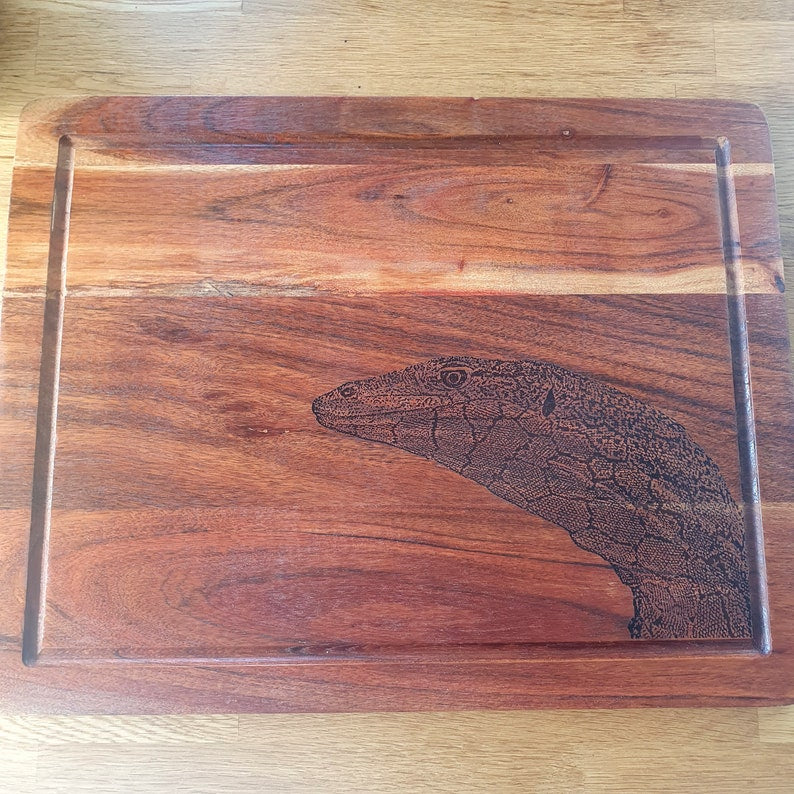 Perentie Monitor Australian Native Engraved Cutting Chopping Serving Board