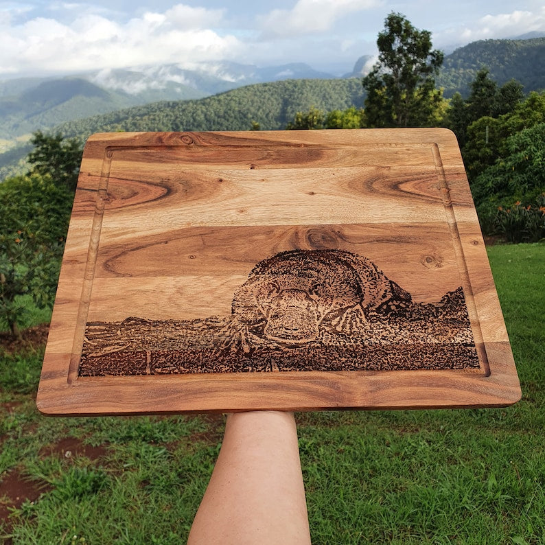 Platypus Australian Native Engraved Cutting Chopping Serving Board