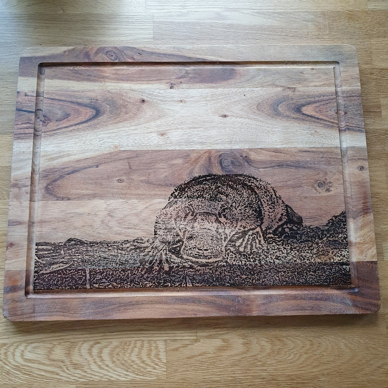 Platypus Australian Native Engraved Cutting Chopping Serving Board