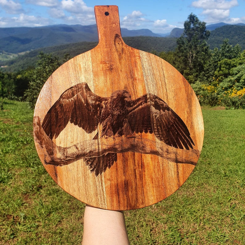 Wedge-tailed Eagle Australian Native Engraved Cutting Chopping Serving Board