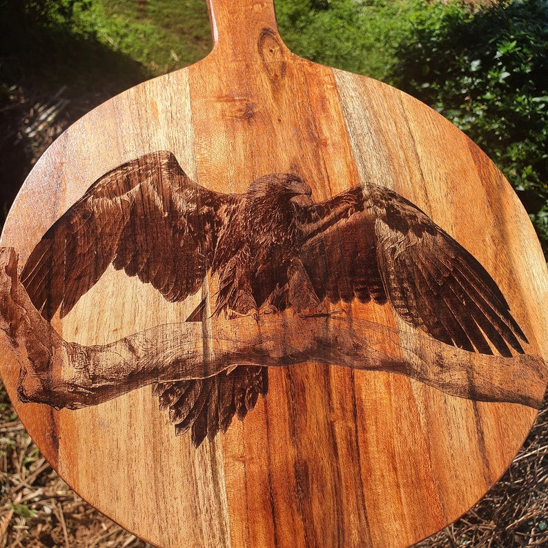 Wedge-tailed Eagle Australian Native Engraved Cutting Chopping Serving Board