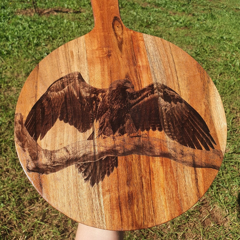 Wedge-tailed Eagle Australian Native Engraved Cutting Chopping Serving Board