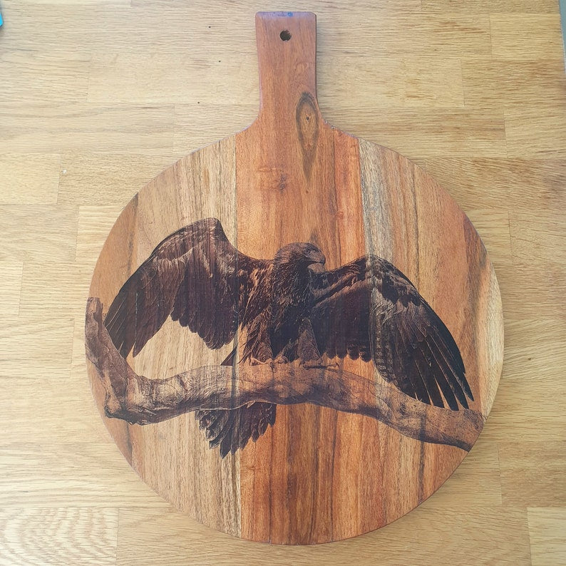 Wedge-tailed Eagle Australian Native Engraved Cutting Chopping Serving Board