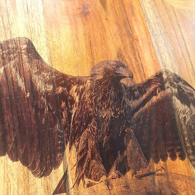 Wedge-tailed Eagle Australian Native Engraved Cutting Chopping Serving Board